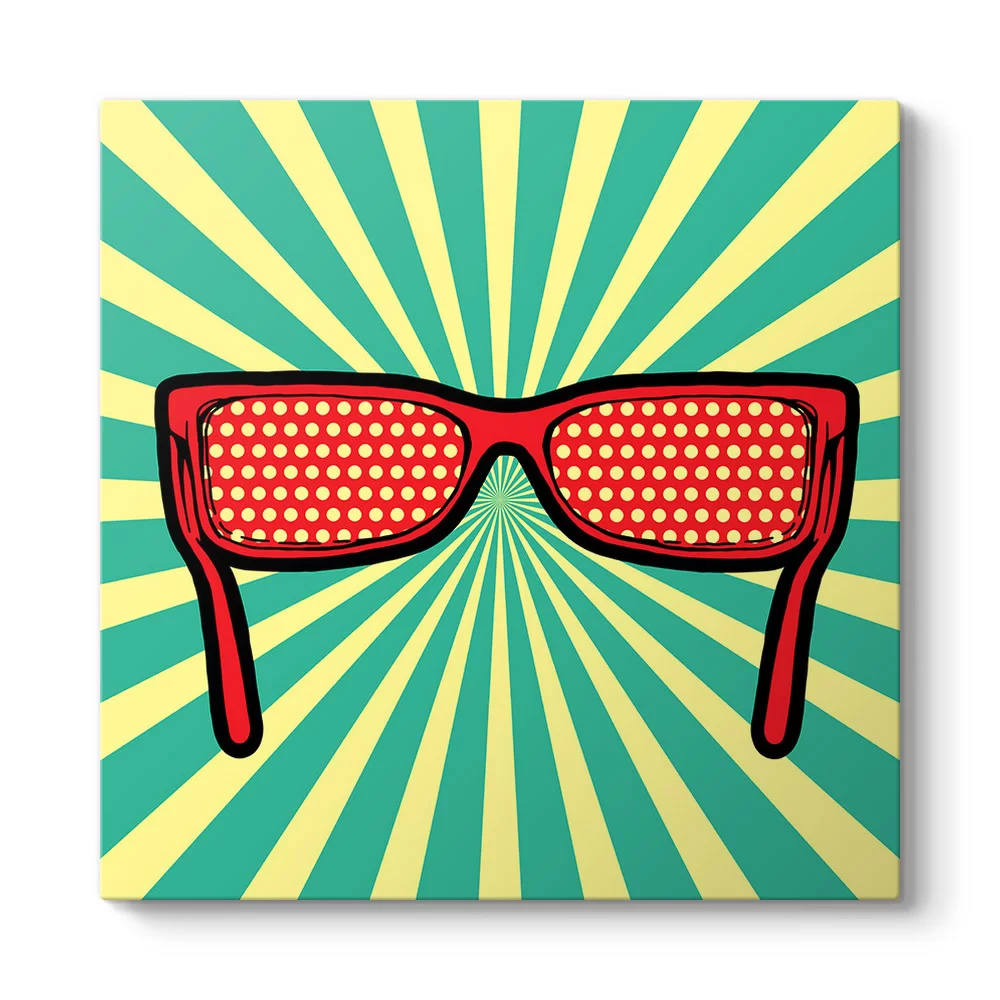 Pop Art Gözlük Tablosu - Model 3